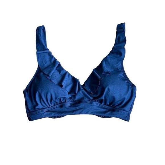 ralph lauren Ruffle Trim V Neck Bikini Top - Picture 1 of 7